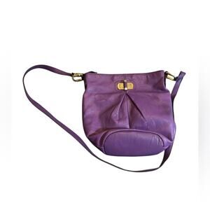 B MAKOWSKY | purple leather purse bag Bruce makowsky